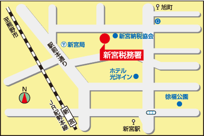 新宮税務署(和歌山県新宮市伊佐田町2丁目1番地20)の案内図・所在地マップ